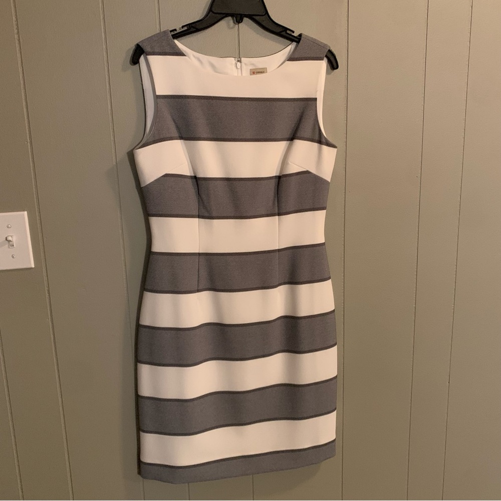 Cremieux • striped sleeveless cocktail dress Sz 6